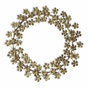 Corona de pétalos de metal oro