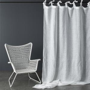 Cortina gasa de lino fina blanco 140 x 270 cm