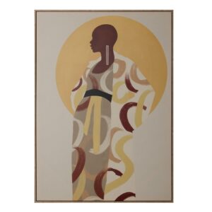Cuadro africana fotoimpreso sobre lienzo burdeos