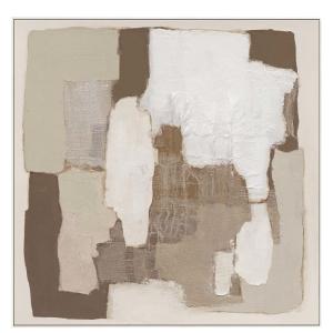 Cuadro blanco de madera 120x5x120cm