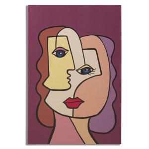 Cuadro cara cubista multicolor cm 60x3x90