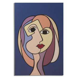 Cuadro cara cubista multicolor cm 80x3x120