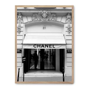 Cuadro chanel i, marco roble, 50x70 cm