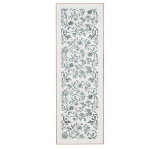 Cuadro con flores y hojas verdes 51x151 cm