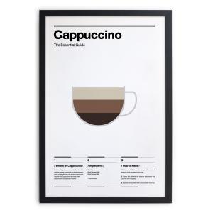 Cuadro con marco negro 40x30 capuchino