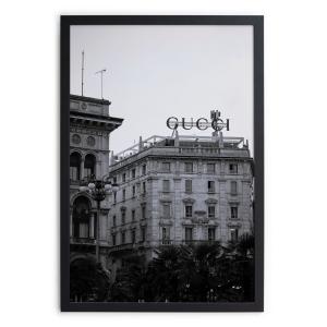 Cuadro con marco negro 40x30 g