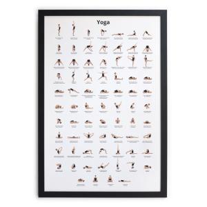 Cuadro con marco negro 40x30 yoga