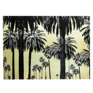 Cuadro cristal metallic palms 180x120cm