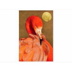 Cuadro de animales flamencos impresión sobre lienzo 30x45cm