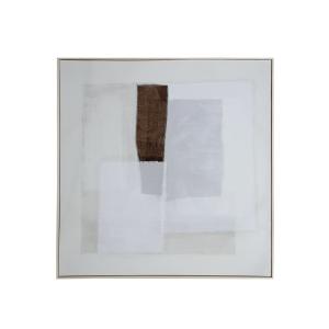 Cuadro de lienzo en color blanco  de 120x5x120cm