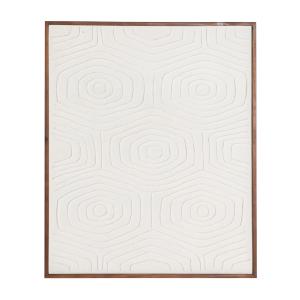 Cuadro, de lienzo, en color blanco, de 80x2x100cm