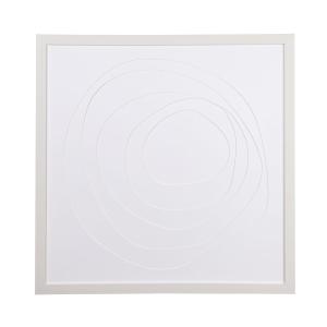 Cuadro de papel estratificado blanco 50x50 cm