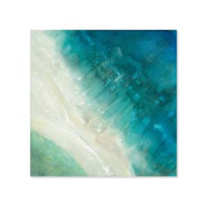Cuadro decorativo playa azul impresión sobre lienzo 50x50cm