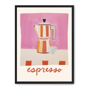 Cuadro espresso, marco negro, 30x40 cm