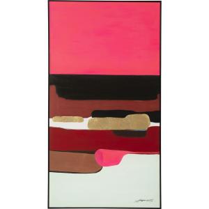 Cuadro Formas abstractas rosa 73x143cm