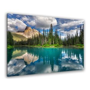 Cuadro lago azul esmeralda impresión sobre lienzo 45x30cm