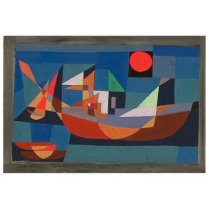 Cuadro lienzo - Barcos en Reposo - Paul Klee - cm. 60x90