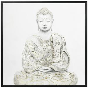 Cuadro lienzo buda 83x2.5x83 cm multicolor