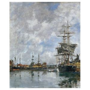 Cuadro lienzo - Deauville Port - Eugène Boudin - cm. 50x60