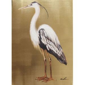 Cuadro lienzo garza 50x70cm