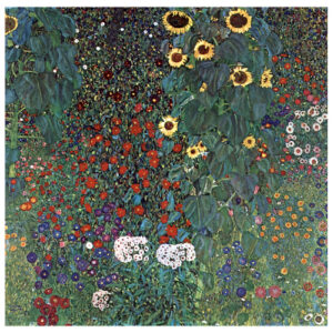 Cuadro lienzo - Jardín Con Girasoles - Gustav Klimt - 90x90…