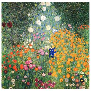 Cuadro lienzo - Jardín de Flores - Gustav Klimt - cm. 60x60