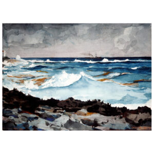 Cuadro lienzo - La Costa y Las Olas - Winslow Homer - 80x11…