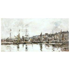Cuadro lienzo - Le Port de Honfleur - Eugène Boudin - cm. 4…
