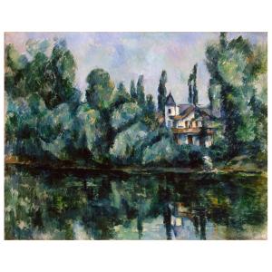 Cuadro lienzo - Los Bancos del Marne - Paul Cézanne - cm. 8…
