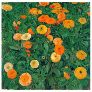 Cuadro lienzo - Marigolds - Koloman Moser - cm. 60x60