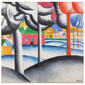 Cuadro lienzo - Paisaje de Invierno - Kazimir Malevich - cm…