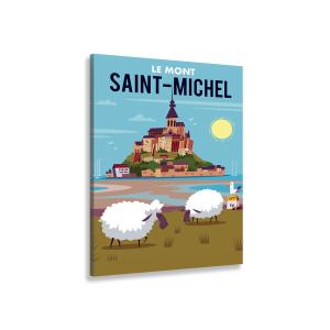 Cuadro mont saint michel impresión sobre lienzo 40x60cm