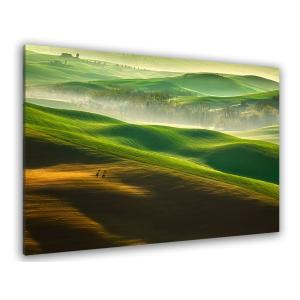 Cuadro naturaleza colinas neblinosas impresión sobre lienzo…