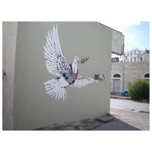 Cuadro - Paloma de la Paz con Armadura, Banksy cm. 50x70