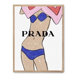 Cuadro prada v, marco roble, 50x70 cm