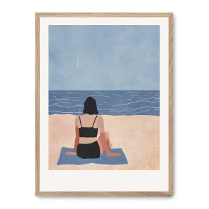 Cuadro sea dreams, marco roble, 30x40 cm