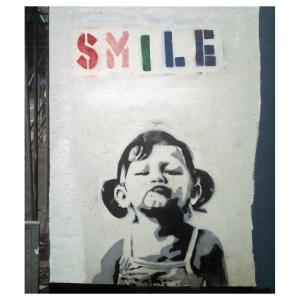 Cuadro - Smile, Banksy cm. 50x60