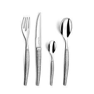 Cubertería de 24 piezas cuchillos carne Acero inoxidable Ac…