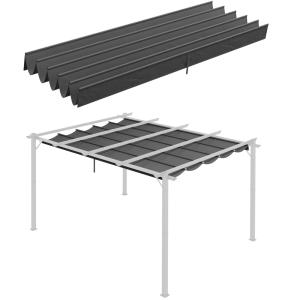 Cubierta para pérgola 350x260x6 cm gris oscuro