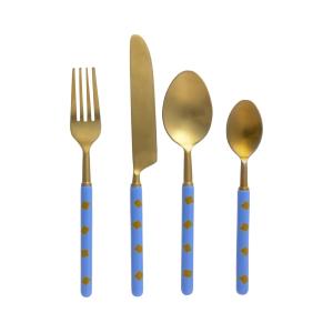 Cubiertos de mesa (juego de 4) color azul 22-20-20-18