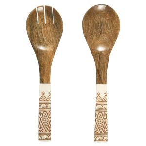 Cubiertos para ensalada de mango naranja