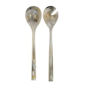 Cubiertos para ensalada de resina mármol