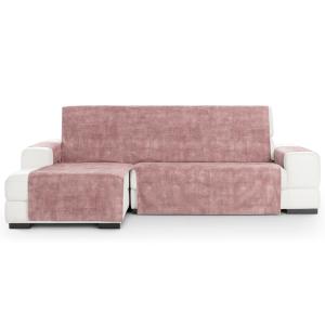 Cubre sofá chaise longue izquierdo aterciopelado rosa 250-3…