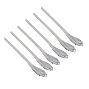 Cucharas martilladas plateadas - lote de 6