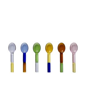 Cucharillas de café con colores otoñales - lote de 6