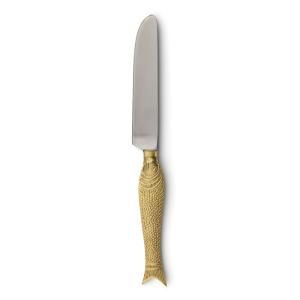 Cuchillo de latón en dorado 24x2,5x1 cm
