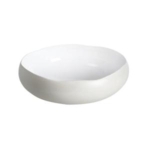 Cuenco 27 x 27 x 9 cm Gres natural Blanco