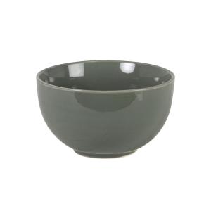 Cuenco de gres con relieve verde y limón amarillo 14,7 cm