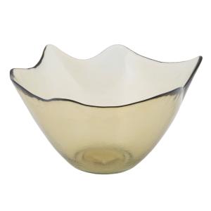 Cuenco de vidrio amarillo ø cm 30x18