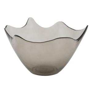 Cuenco de vidrio gris ø cm 30x18
